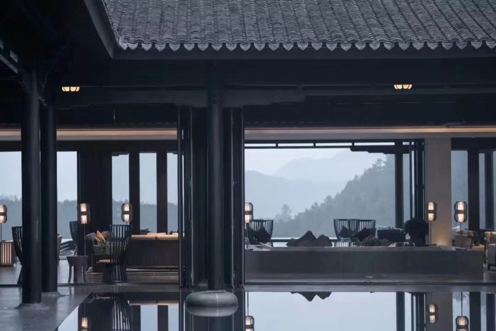 中式庭院折叠门工程